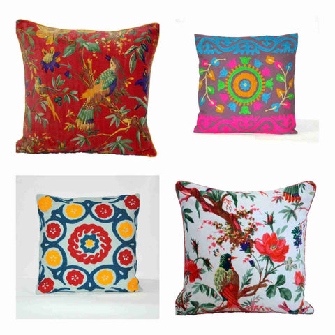 Decorative Suzani Pillows & Velvet Throw Pillows
