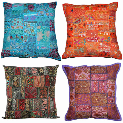 20X20 Indian patchwork throw pillows