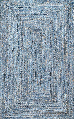 Heavy Duty Rug for Living Room, Natural Fiber Rug, Denim Jute Rug Carpet