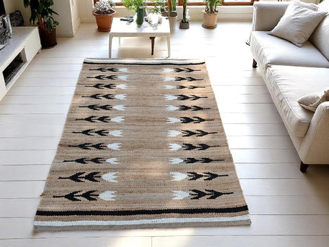 Braided Hemp Rug Natural Jute Carpet Hand Knotted Rug for Living Room