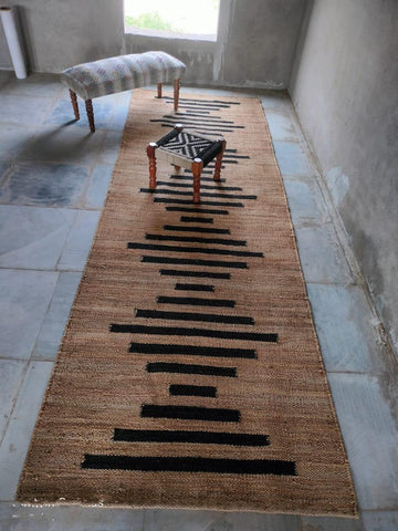 Custom Size Jute Runner Carpet for Hallway/Entryway Hemp Non Slip Stair Treads Rug