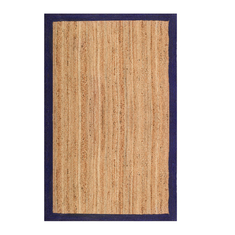 Navy Blue Jute Rug | Seagrass Hallway Runner for Heavy Traffic Areas | Boho Bedroom Floor Runner