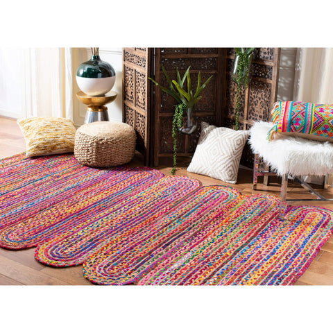 Cotton Area Rug, Braided Rug, Woven Cotton Rug, Cotton Runner Rug