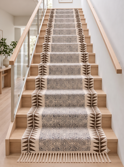 Non Slip Stair Runner Carpet, Custom Size Stair Runner Treads, Washable Entryway Runner Rug, Anti Slip Bath Mat