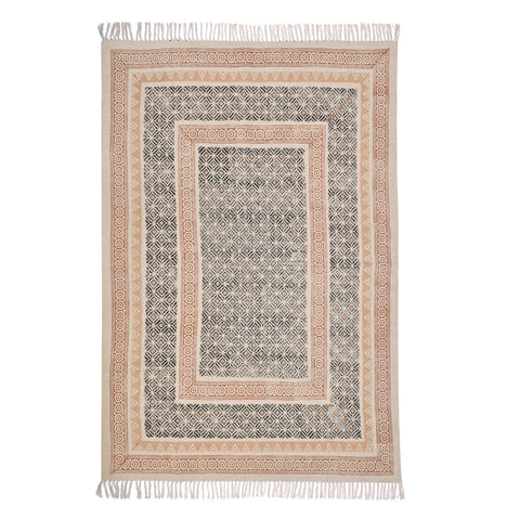 Cotton Area Rug for Living Room/Dining Room, Washable Cotton Rug, Non Slip Bath Rug