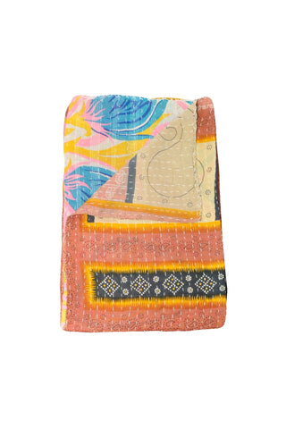 ethnic vintage sari kantha gudri 100% cotton kantha throw