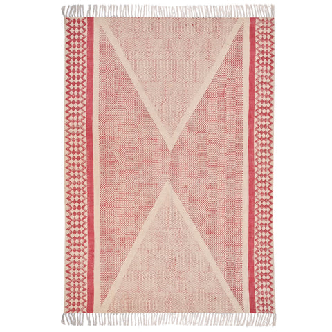 Braided Cotton Rug, Washable Cotton Rug, Washable Hallway Rug, Hand Block Print Rug