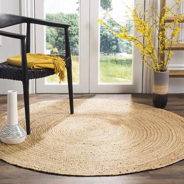 100% Round Jute Rug Jute Rug for Living Room Floor Carpet Door