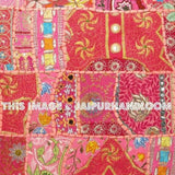 20" Pink Tribal accent throw pillow for couch Bohemian Floor Cushions on sale-Jaipur Handloom