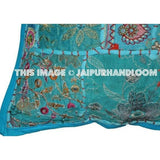 20X20 XL Blue Patchwork Dining Chair Cushions Bohemian Bedroom Shams-Jaipur Handloom