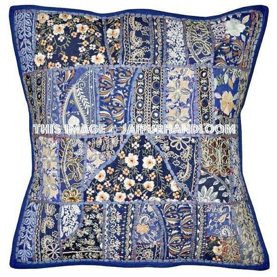 20x20 Cotton Sari Silk Throw Pillows
