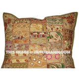24" Beige Sofa Cushions buy online patchwork throw pillows for couch-Jaipur Handloom