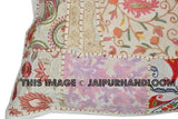 24X24 XL White Meditation Yoga Pillows Organic Couch Pillows on Sale-Jaipur Handloom