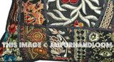 2pc Black Decorative throw Pillows for couch bohemian yoga pillows-Jaipur Handloom