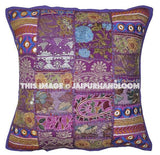 2pc set Purple Vintage Bohemian Indian throw Pillow for couch sofa-Jaipur Handloom