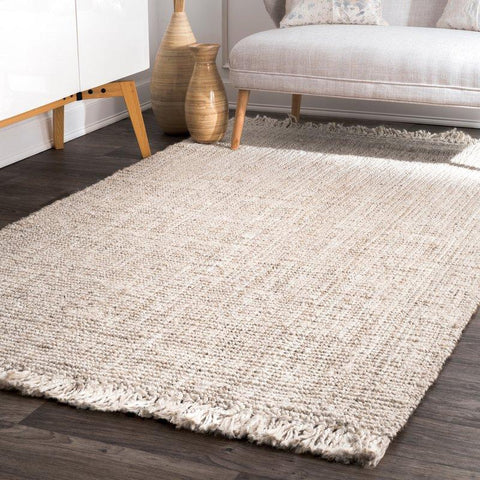 5 X 7 White Area Rug for Living Room