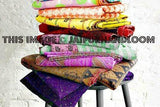5pc wholesale set of Vintage kantha throw sari Quilts-Jaipur Handloom