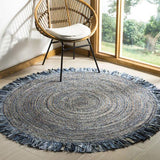 hand-braided round rug 8 feet for bedroom | Jaipur Handloom