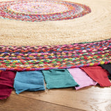 8 Feet round jute rug for Living Room Floor Area Rugs, Chindi Round Rugs from Jaipur Handloom