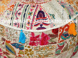 Albany Pouf ottomans - 22X12 inches-Jaipur Handloom