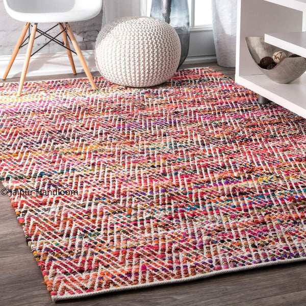 Area Rug Braided Design Chindi Door Mat for living room Indian