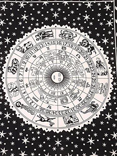 Zodiac tapestry black and white shop