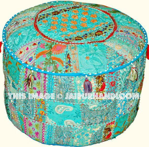 Bohemian Pouf Ottoman-Jaipur Handloom