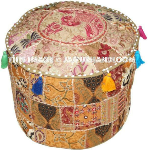 Canterbury Ottomans & Poufs - 18X13 inches-Jaipur Handloom