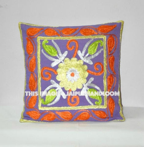 Decorative Throw Pillow, Suzani Pillow, Cotton Cushion Cover, Bed Pillow, Moroccan Pillow, Indian Pillow, Suzani Pillow Cover-Jaipur Handloom