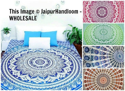 Dorm Room Mandala Tapestries Wall Hanging - Wholesale lot 5 pcs queen size-Jaipur Handloom