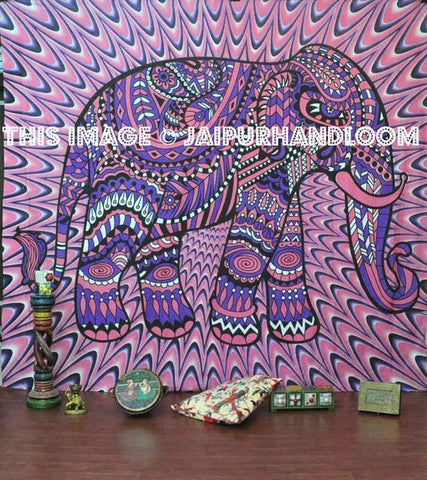 Dorm room bedding - elephant tapestries for dorm room wall decor-Jaipur Handloom