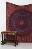 Dorm room hippie mandala tapestries Indian Mandala Bedspread Bedding-Jaipur Handloom