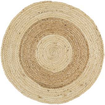 Hand-Braided Natural Soft Jute 7 feet Round Area Rug for Kids Room