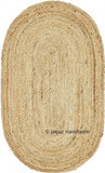 Hand Braided Oval Shape Jute Rugs | Living Room Braided Area Carpet 4 x 6 ft-Jaipur Handloom