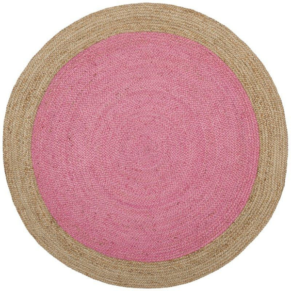 Hand Woven Accent Jute Area Rug for Living Room 8 ft X 8ft Round