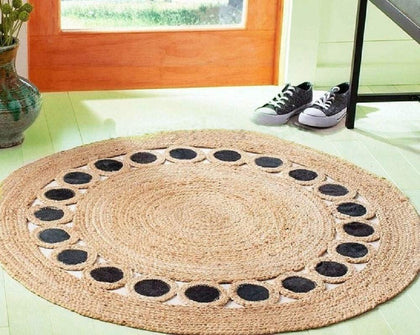 Hand Woven Round Jute Rug