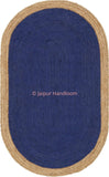 Heavy Duty Oval Shape Braided Jute Door Mats for Entryways 2 x 3 ft-Jaipur Handloom