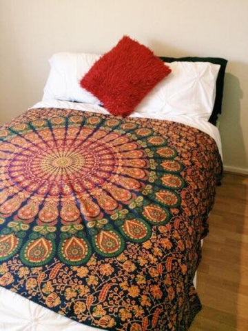 Hippie Mandala Duvet Cover Set with 2 Pillow Covers