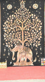 Indian Elephant Tapestries Bohemian Tree Of Life Tapestry Wall Hanging-Jaipur Handloom