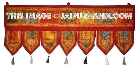 Indian Handmade Decorative door valance window pelmet topper-Jaipur Handloom