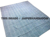 Indian Kantha Quilt Queen Hand block Blanket bedspread-Jaipur Handloom