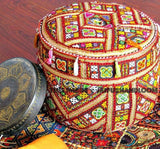 Indian Patchwork Pouf-Jaipur Handloom