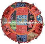 XL indian Poufs Bean bag ottoman Round Ottoman Pouf Footstools-Jaipur Handloom