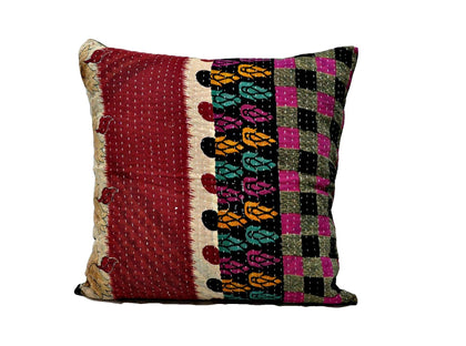 Large Decorative Couch Pillows Bohemian Kantha Cushion Cover - NL4-Jaipur Handloom