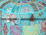 Large Round Ottoman-Jaipur Handloom