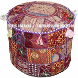 Lithgow Pouf ottomans - 18X13 inches-Jaipur Handloom