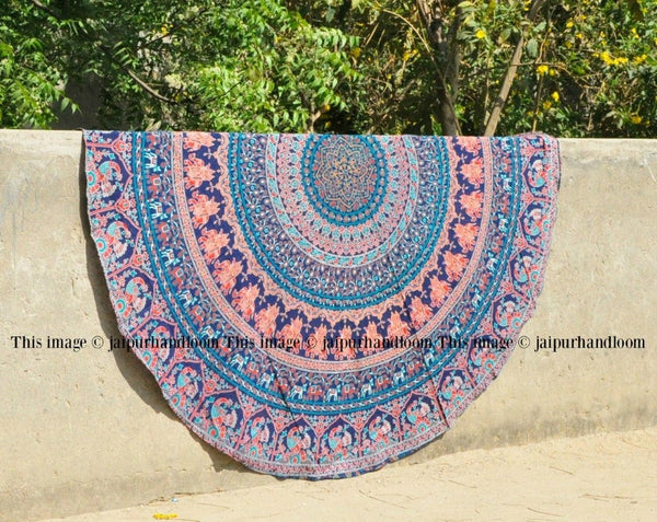 Mandala Round Beach Throw Psychedelic Yoga Mat Boho Round Table Cloth