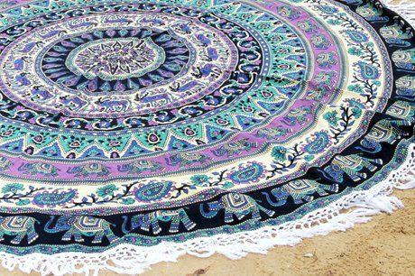 Mandala Roundie Tapestry-Jaipur Handloom