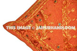 Orange decorative Throw Pillow Ethnic Indian Floor Pillow Bohemian Pillow cushion