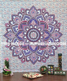 Pink and purple ombre tapestry dorm room Trippy tapestries Indian Wall Tapestry-Jaipur Handloom